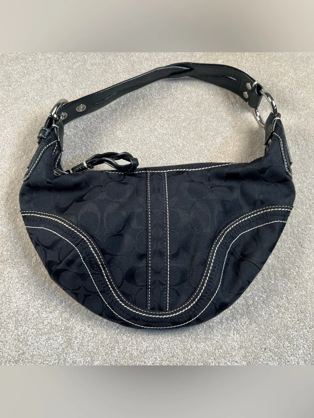 Coach Classic Soho Hobo Bag Black Y2K Vintage
